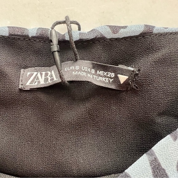 2/25 Zara Cropped Smocked Square Neck Top Shirt Blouse Prairie Cottage Core NEE - Picture 3 of 4